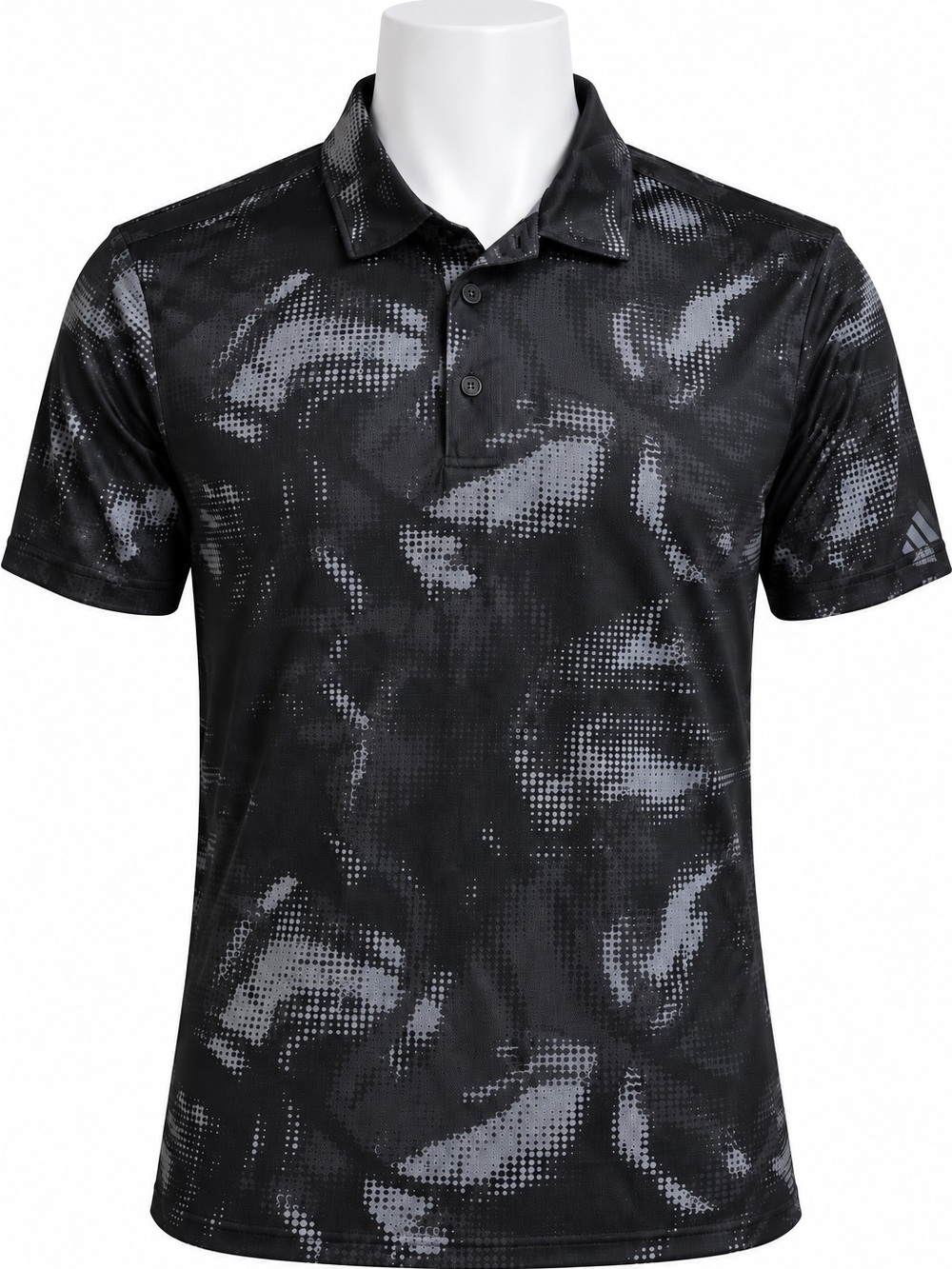 adidas Men’s Black Graphic Performance Polo